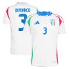 Maglia ufficiale Italia DiMarco 3 Trasferta Euro 2024 per Uomo